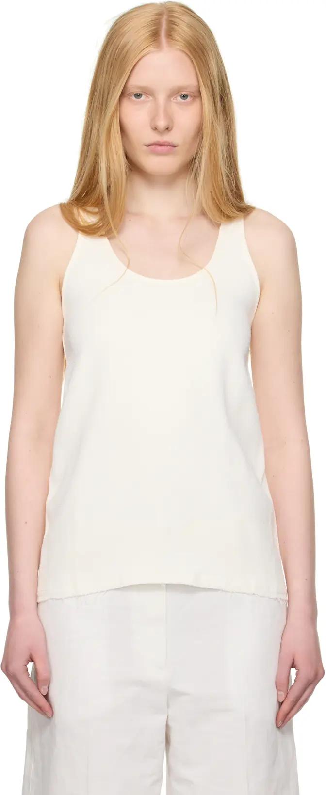 Off-White Sablé Tank Top by TOTEME