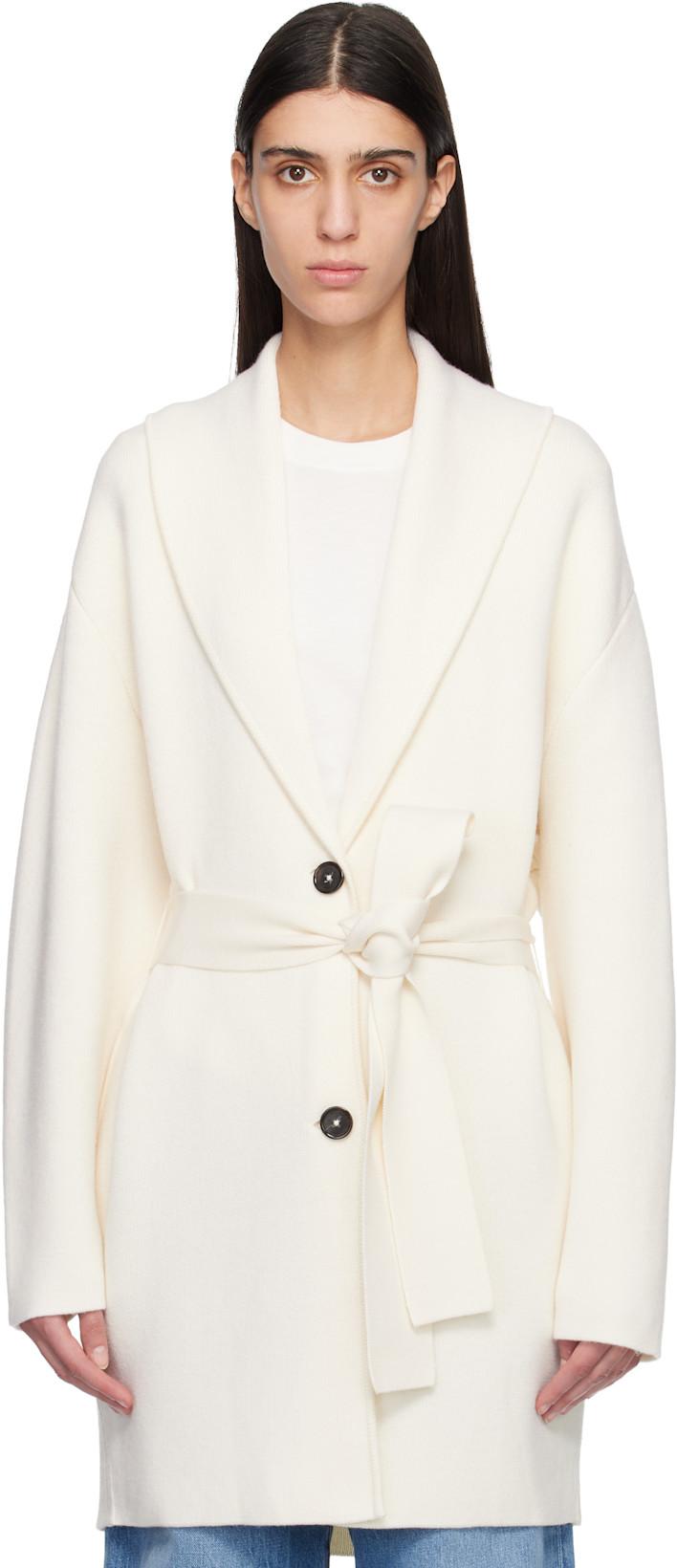 Off White Shawl-Lapel Robe Cardigan by TOTEME