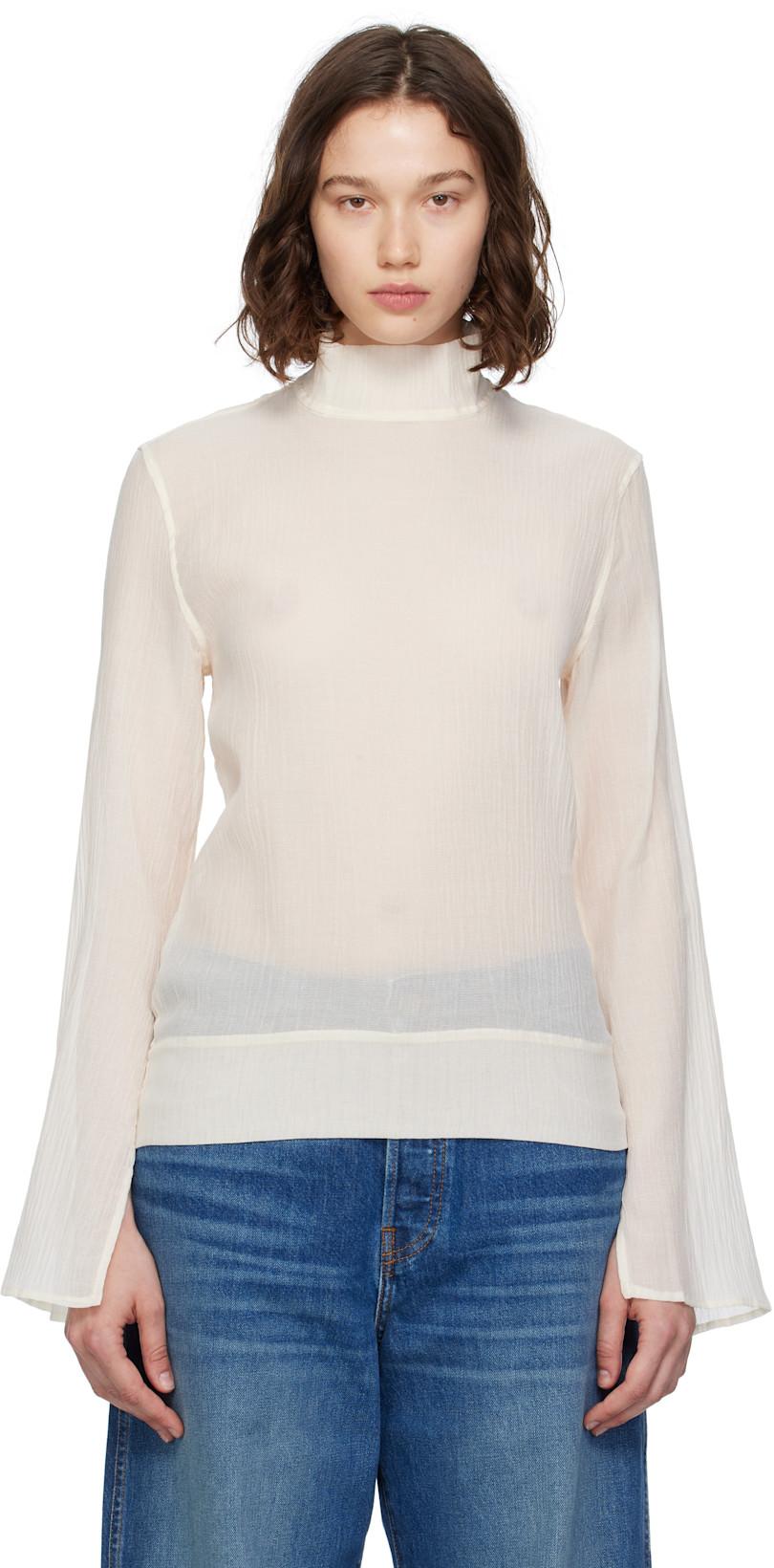 Off-White Slit Sleeve Blouse by TOTEME