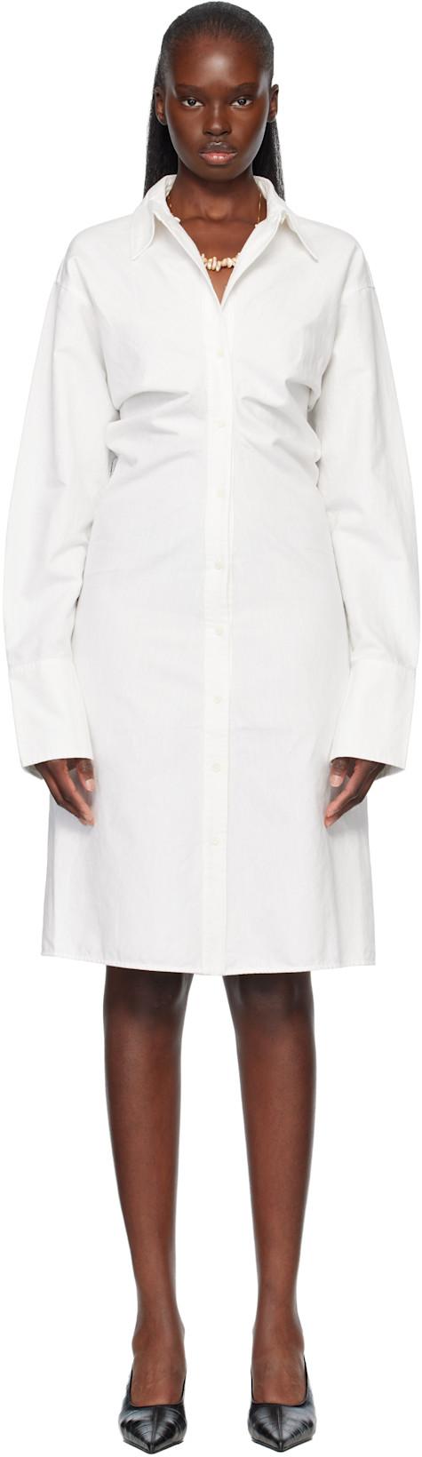 Off-White Slouch Cotton Shirt Midi Dress by TOTEME