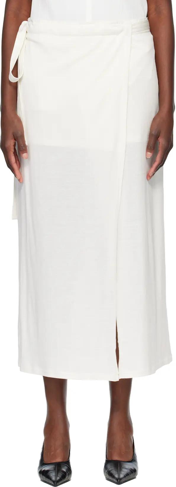 Off-White Wrap Midi Skirt by TOTEME