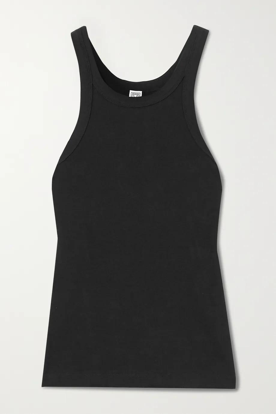 Organic cotton-jersey tank by TOTEME