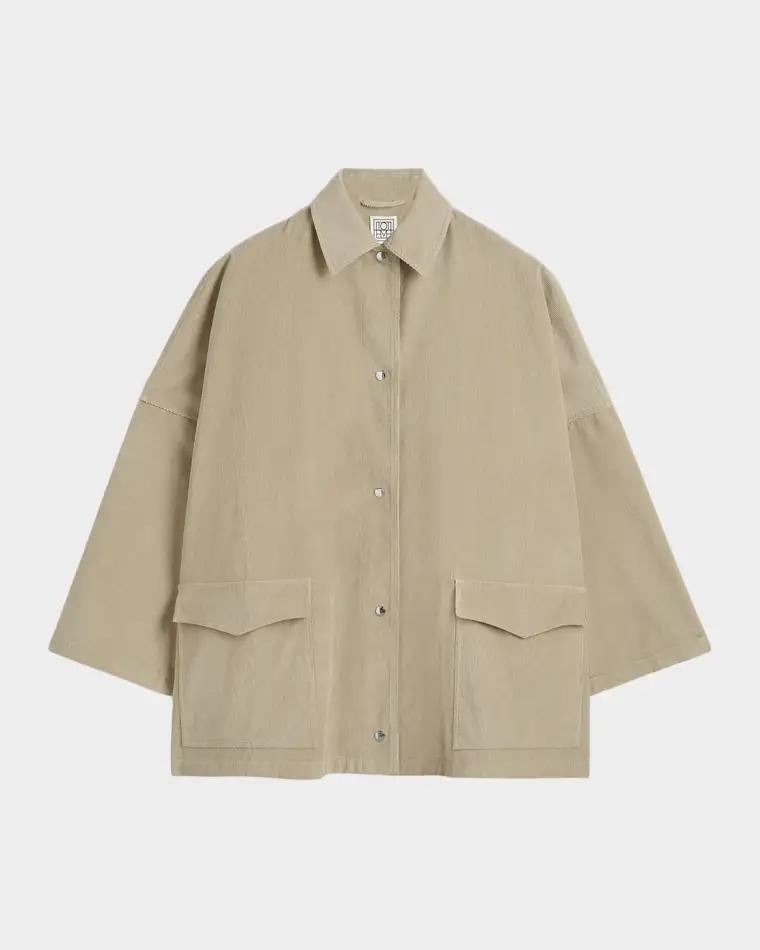Oversized Corduroy Shirt Jacket by TOTEME