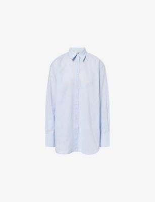 Oversized Long-Sleeve Cotton And Linen Shirt by TOTEME