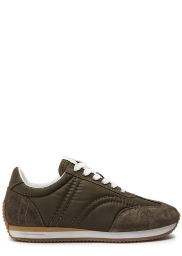 Panelled nylon and suede sneakers by TOTEME