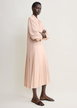 Pleated shirtdress dusty pink by TOTEME