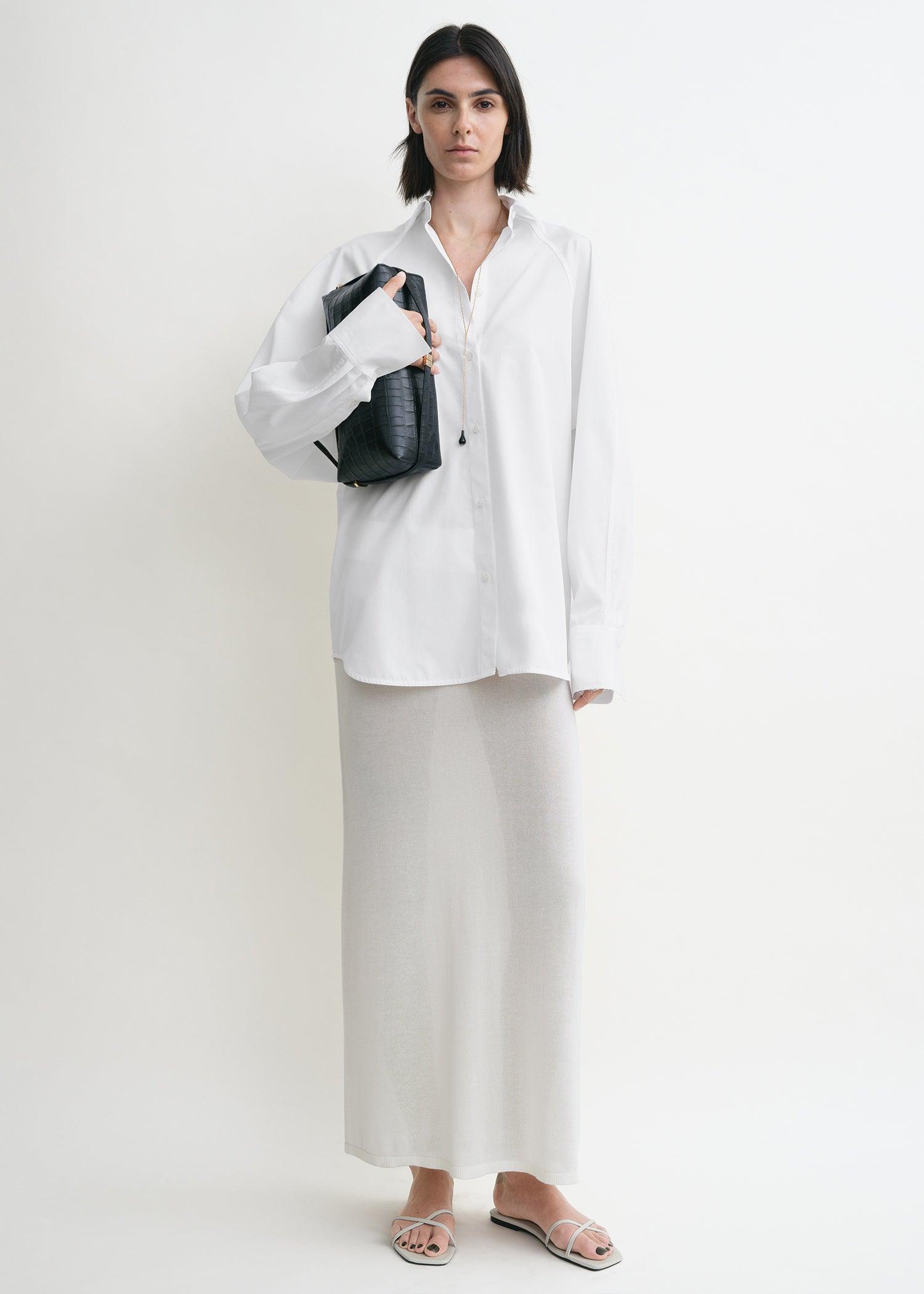 Raw raglan shirt white by TOTEME