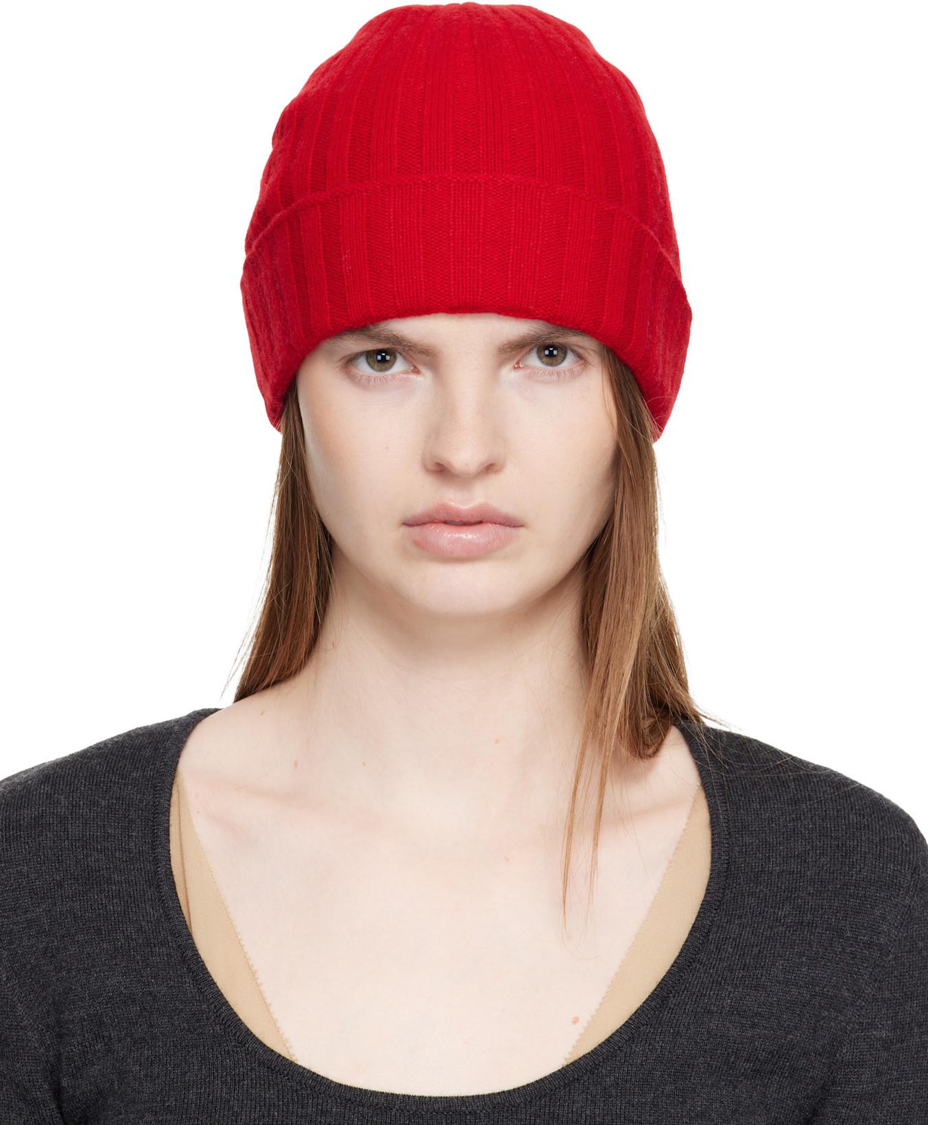 Red Cashmere Beanie by TOTEME