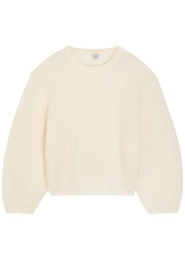 Ribbed-knit mohair-blend jumper by TOTEME