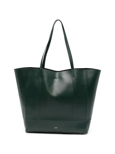 Roam leather tote dark green by TOTEME