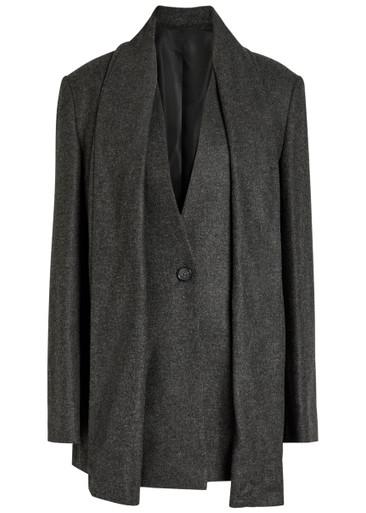 Scarf-effect flannel blazer by TOTEME