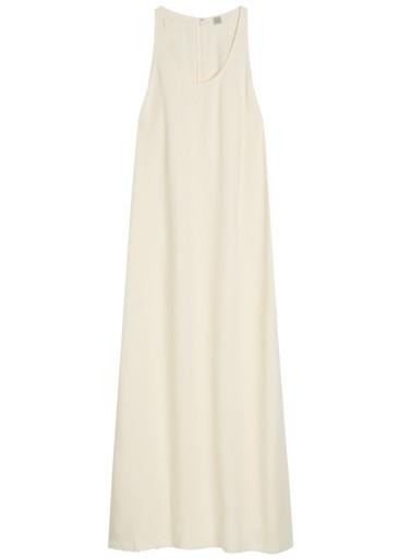 Scoop-neck woven midi dress by TOTEME