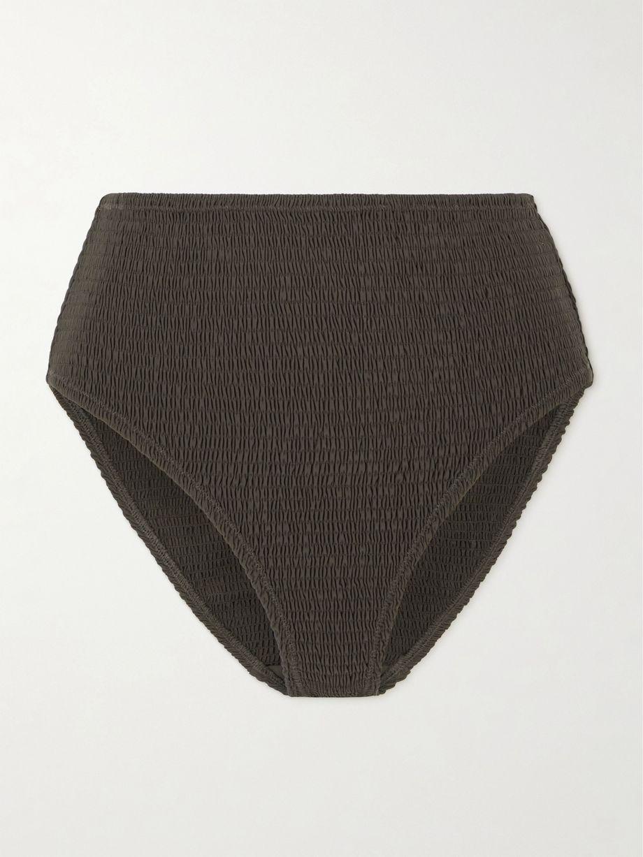 Shirred recycled bikini briefs by TOTEME