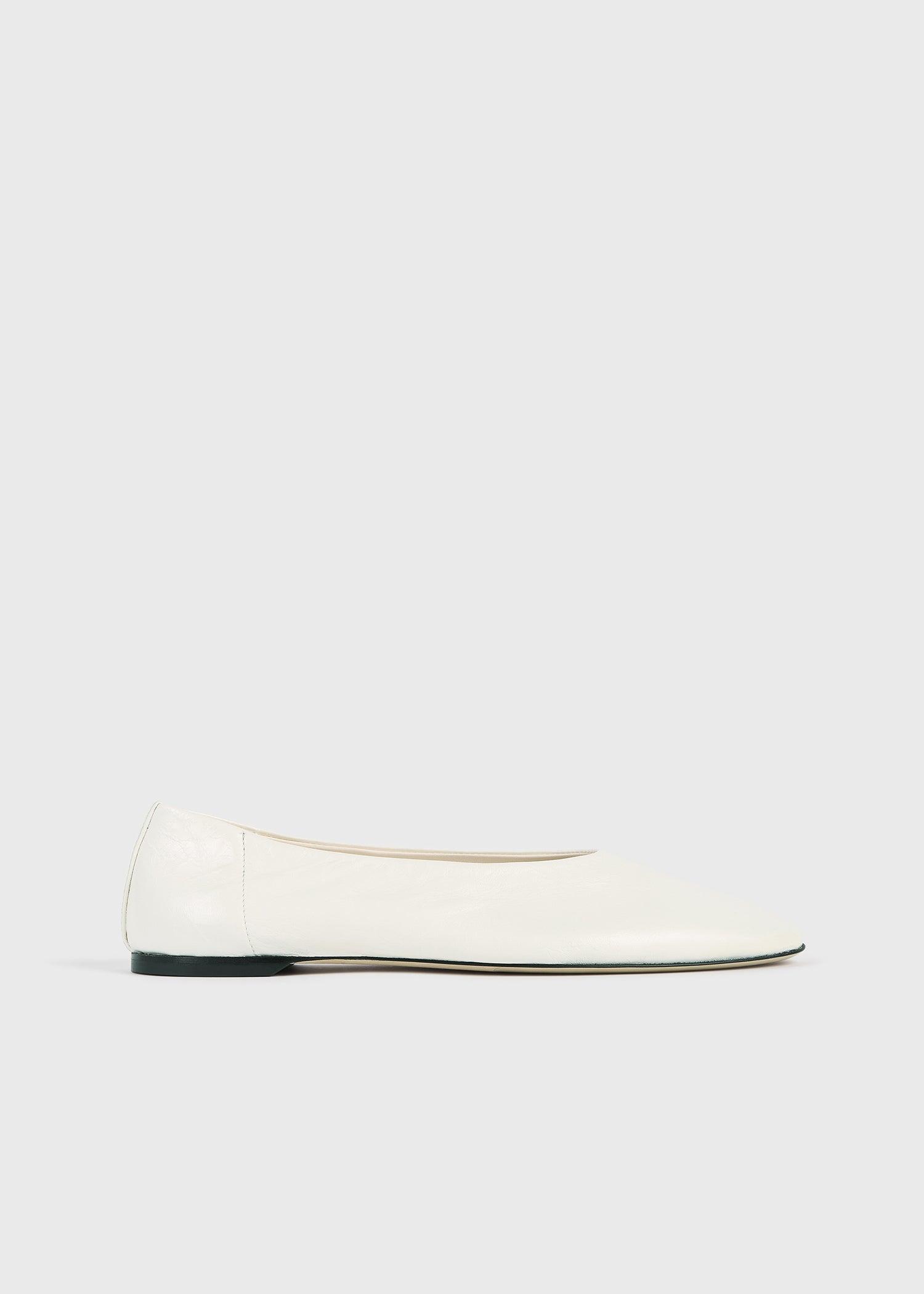 Slip naplack ballerinas off-white by TOTEME