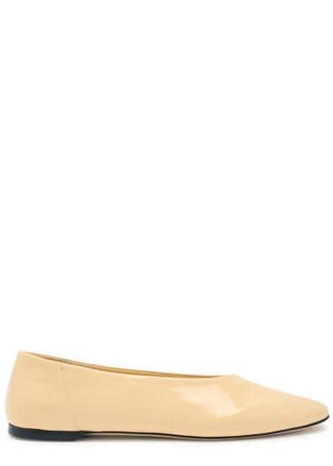 Slip patent leather ballet flats by TOTEME
