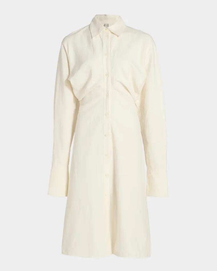 Slouch Long-Sleeve Knee-Length Shirtdress by TOTEME