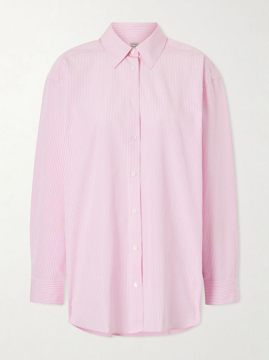 Striped organic cotton-poplin shirt by TOTEME