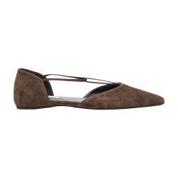 Suede t-strap ballerinas by TOTEME