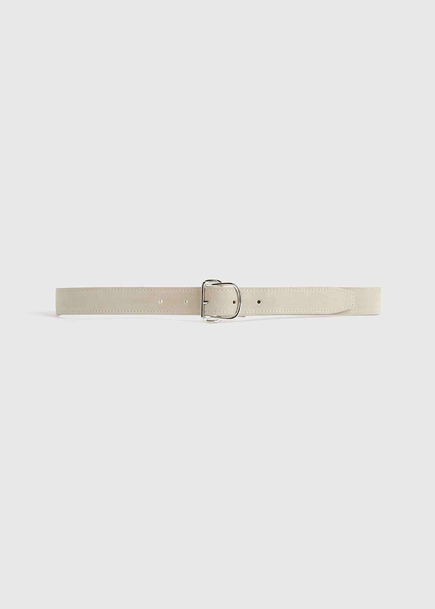 Swirl suede belt pearl by TOTEME