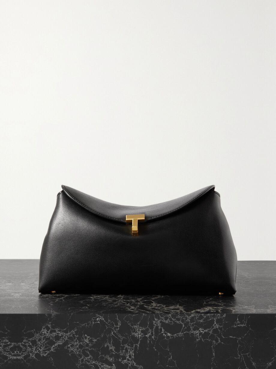 T-Lock leather clutch by TOTEME