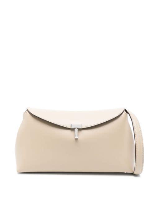 T-Lock leather clutch bag by TOTEME
