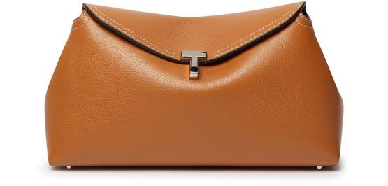 T-Lock leather clutch bag by TOTEME