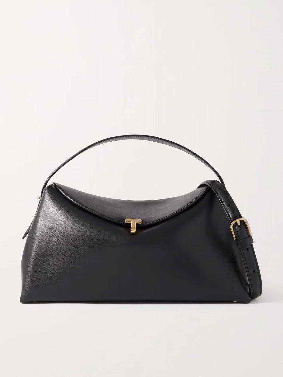 T-Lock leather shoulder bag by TOTEME