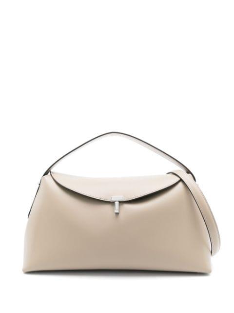 T-Lock leather top handle bag by TOTEME