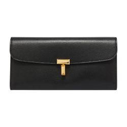 T-Lock leather wallet by TOTEME
