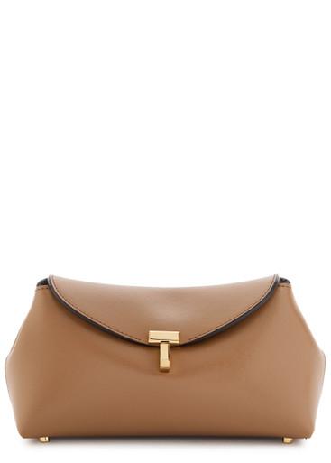 T-Lock mini leather clutch by TOTEME