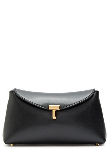 T-Lock mini leather clutch by TOTEME