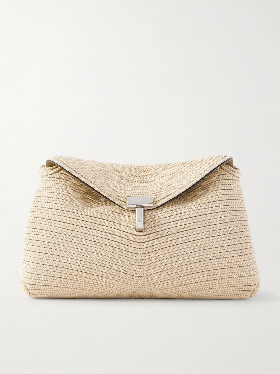 T-Lock mini woven clutch by TOTEME