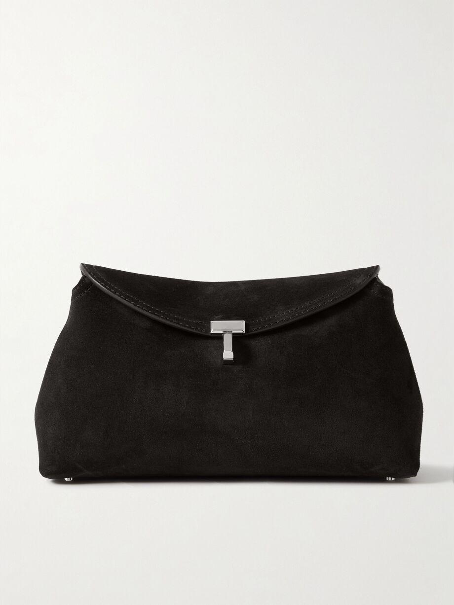 T-Lock suede clutch by TOTEME
