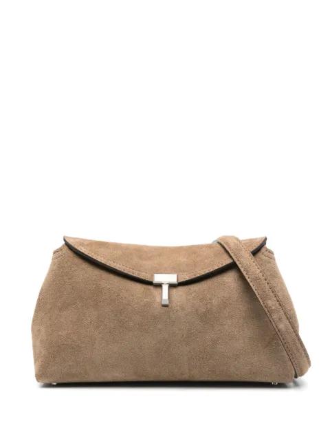 T-Lock suede clutch bag by TOTEME