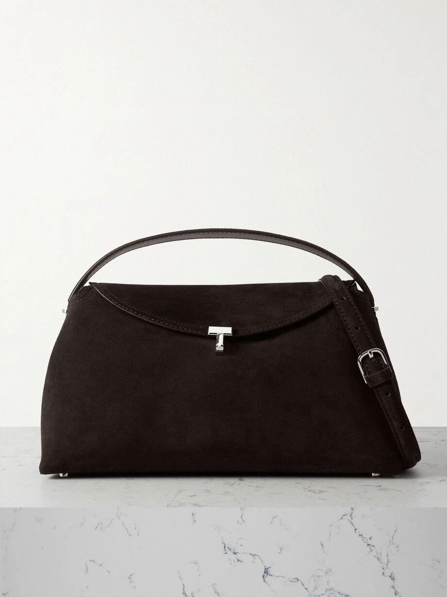 T-Lock suede shoulder bag by TOTEME