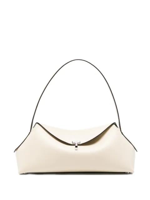 T-lock grained-leather shoulder bag by TOTEME