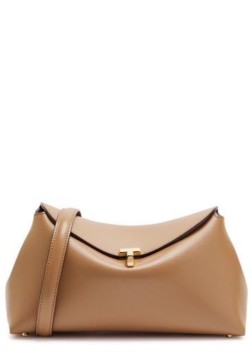 T-lock leather clutch by TOTEME