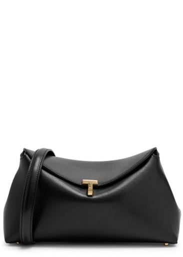 T-lock leather clutch by TOTEME