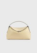 T-lock leather top handle champagne by TOTEME