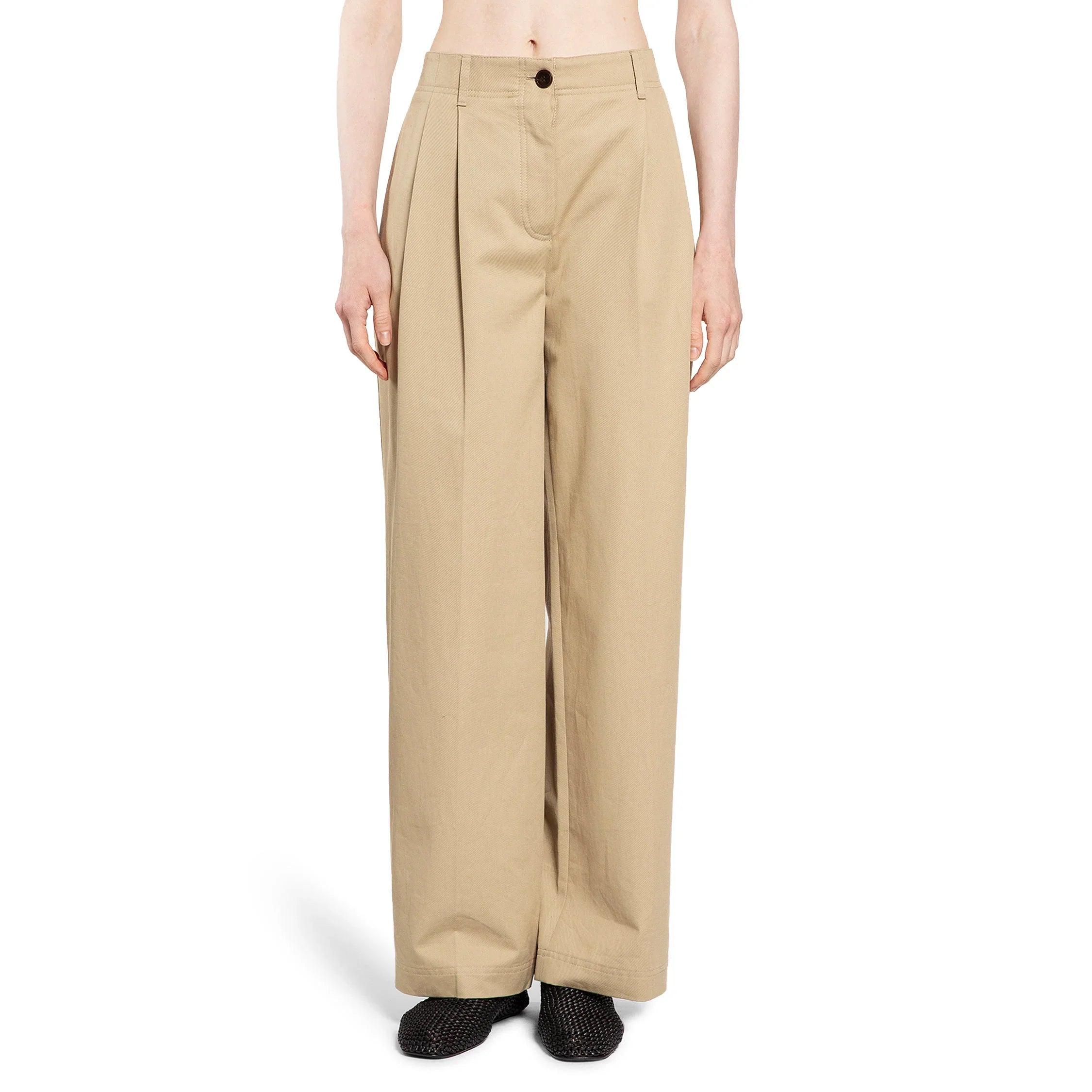 TOTEME WOMAN BEIGE TROUSERS by TOTEME