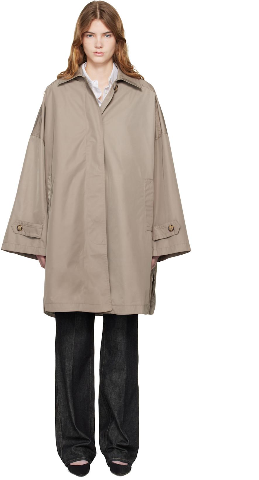 Taupe Car Trench Coat by TOTEME
