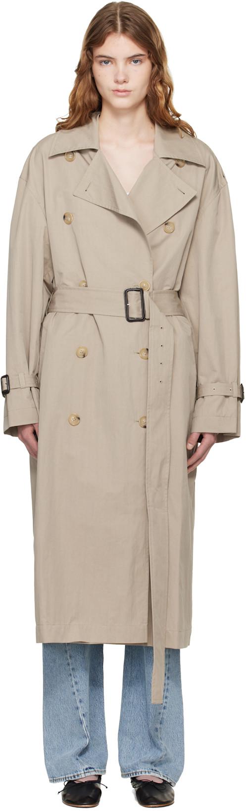 Taupe Crisp Summer Trench Coat by TOTEME