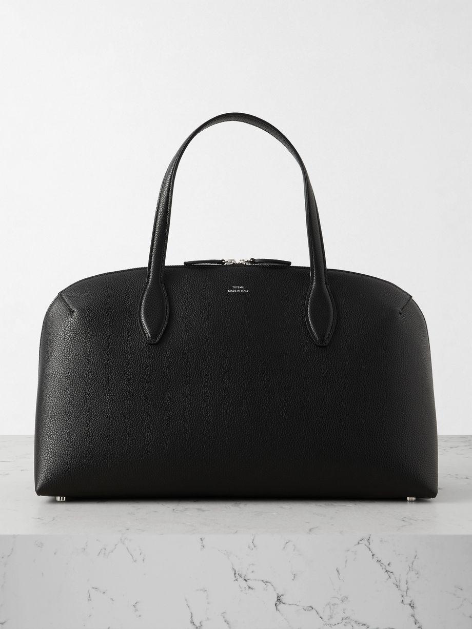 Textured-leather tote by TOTEME