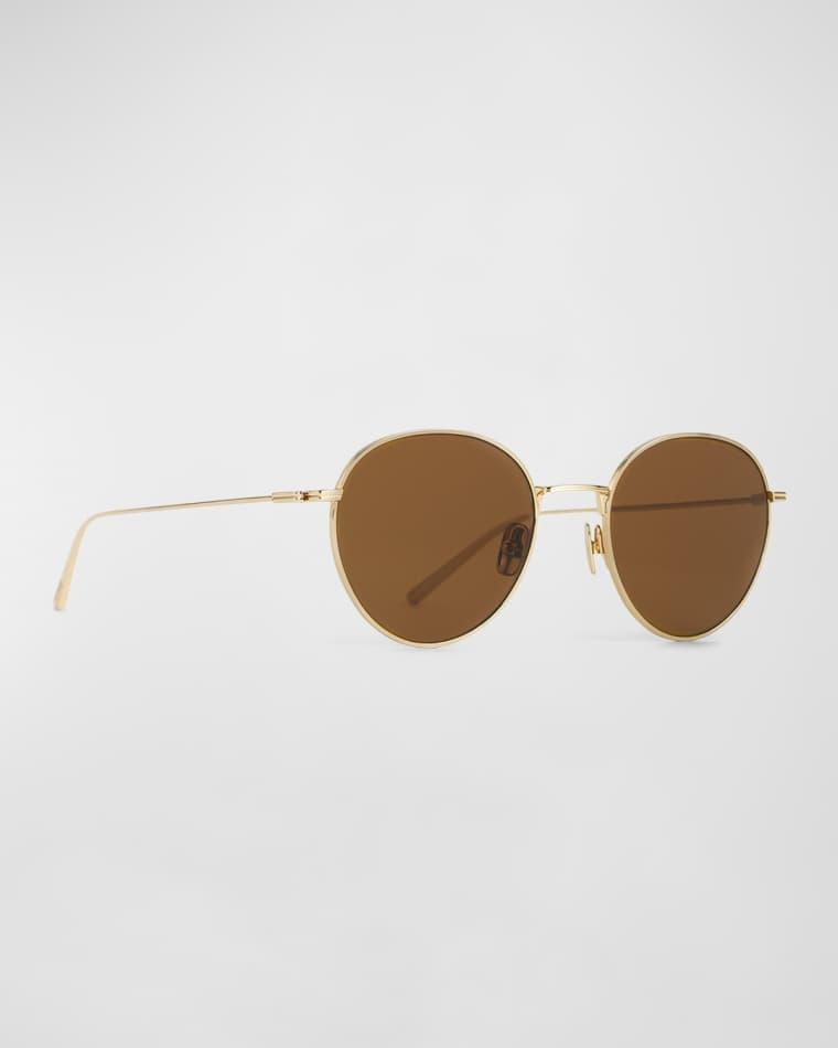 The Rounds Stainless Steel Round Sunglasses by TOTEME