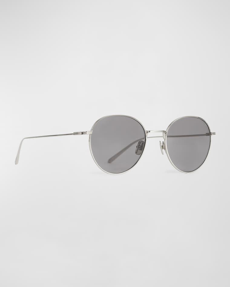 The Rounds Stainless Steel Round Sunglasses by TOTEME