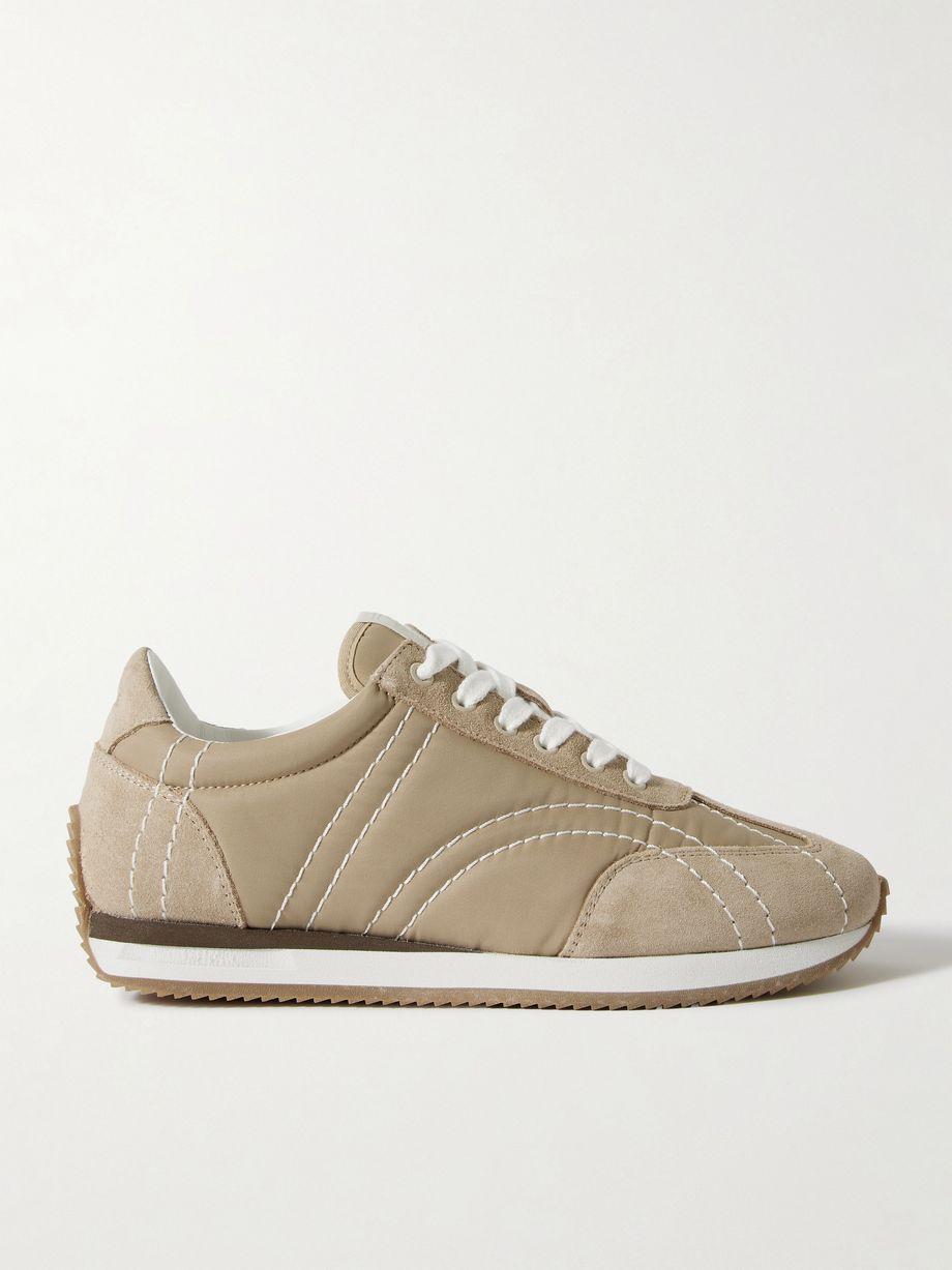 The Sport suede and twill sneakers by TOTEME