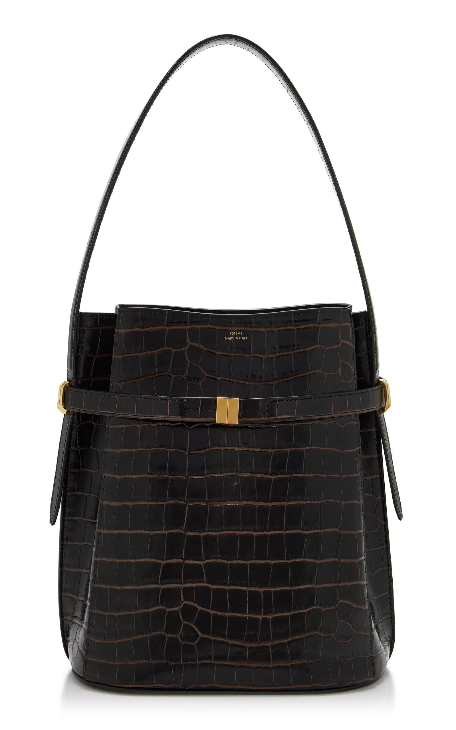 Toteme Belted Croco-embossed Bucket Bag - Moda Operandi by TOTEME