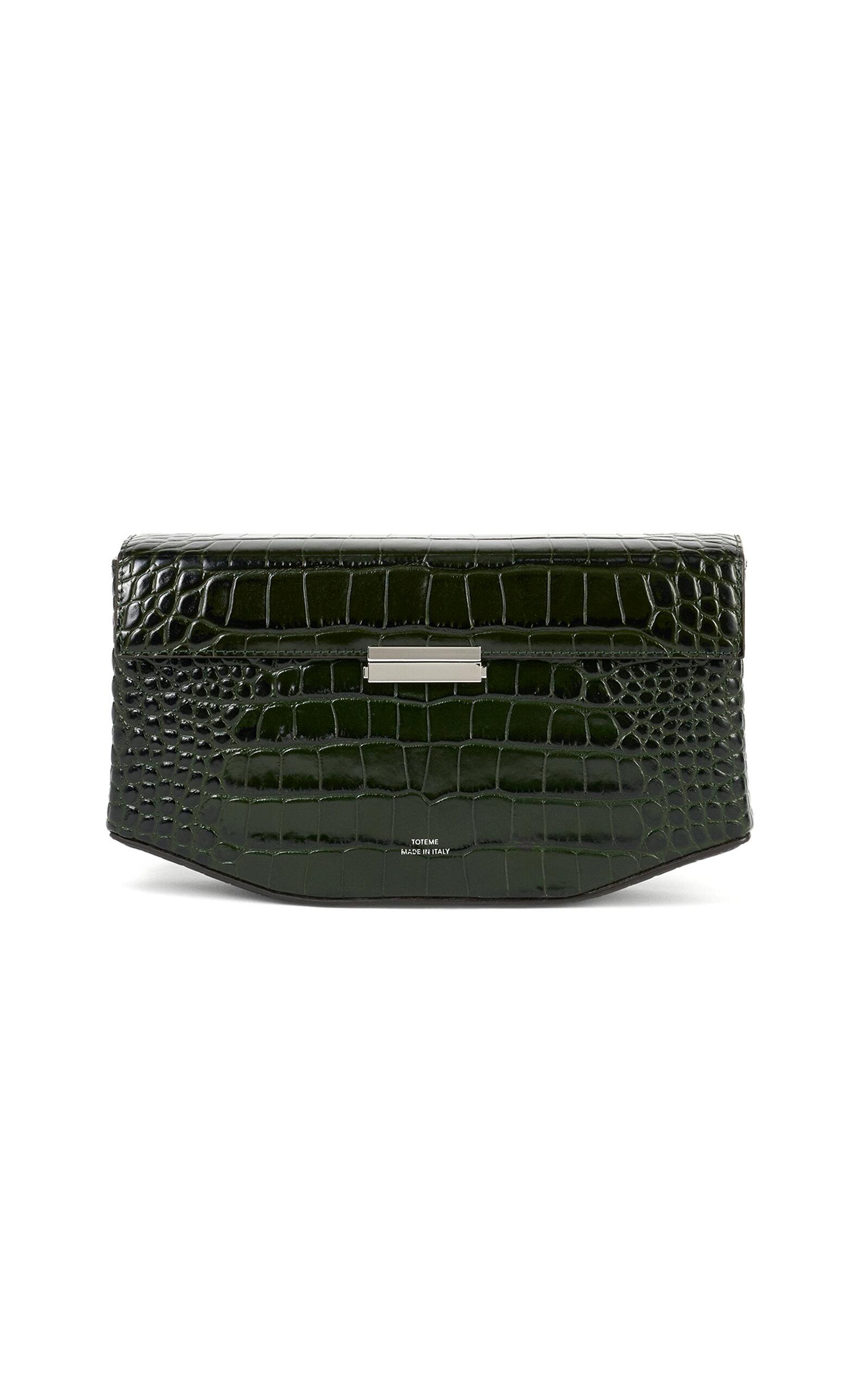 Toteme Clip Croc-Embossed Leather Shoulder Bag - Moda Operandi by TOTEME