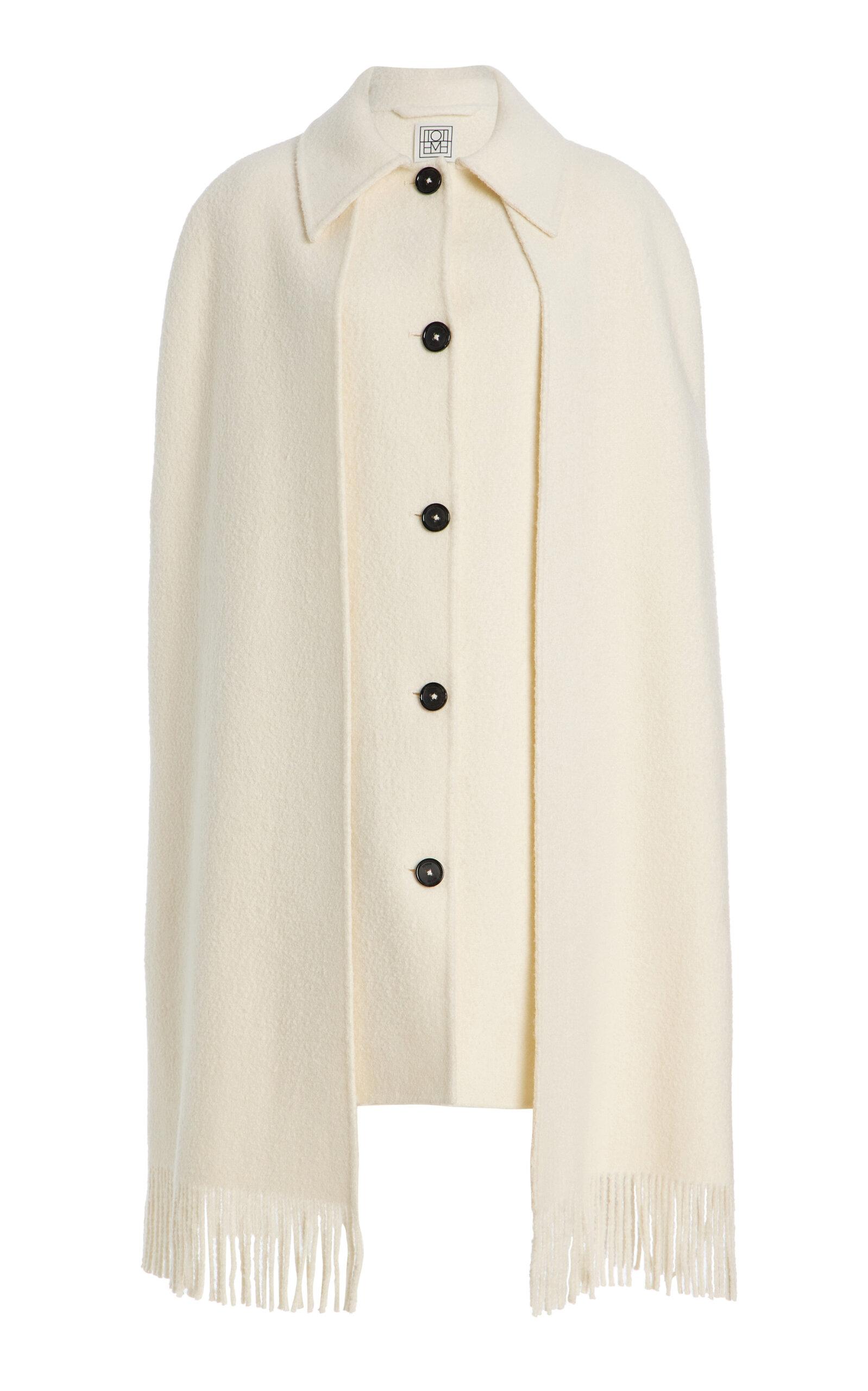 Toteme Fringed Wool-Blend Cape Coat - Moda Operandi by TOTEME