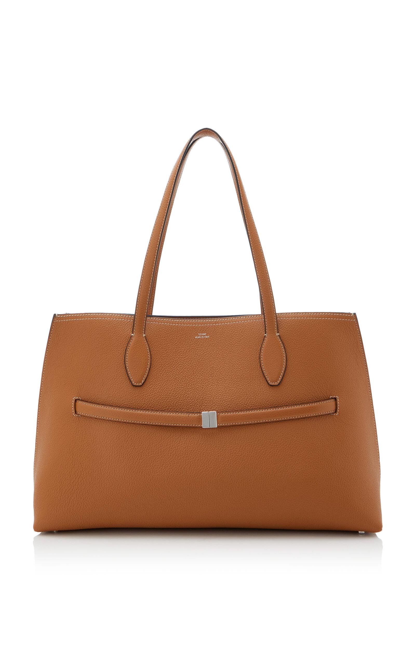 Toteme Grained-leather lounge tote - Moda Operandi by TOTEME